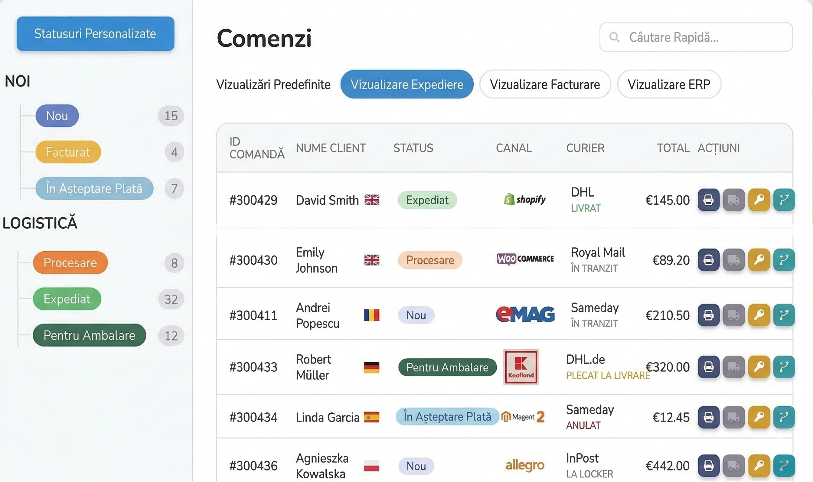 easySales order management dashboard